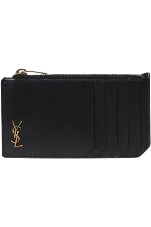 Saint Laurent Wallets & Cardholders, male, , Size: ONE SIZE Leather Card Holder Wallet