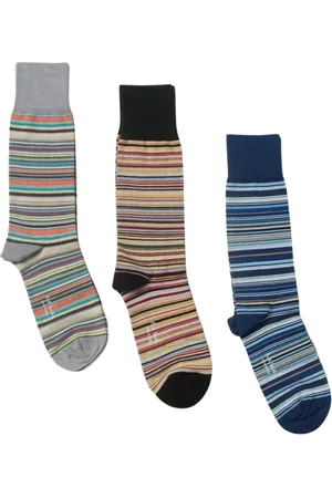 Paul Smith Socks, male, , Size: ONE SIZE Colorful Striped Pattern Socks