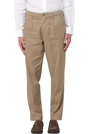 RE-HASH Straight Trousers, male, , Size: W30 Relaxed Fit Linen Casual Pants