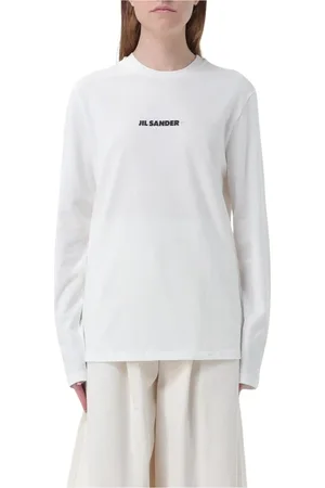 Jil Sander Long Sleeve Tops, female, , Size: XS Logo Tee for Women