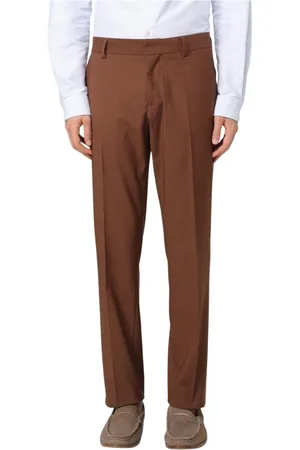 D.A. Daniele Alessandrini Suit Trousers, male, , Size: M Tobacco Dress Pants