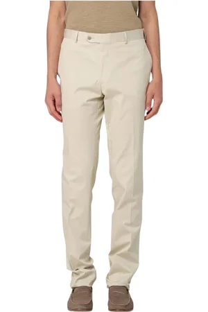 LUIGI BIANCHI MANTOVA Suit Trousers, male, , Size: 4XL Blue Cotton Trousers
