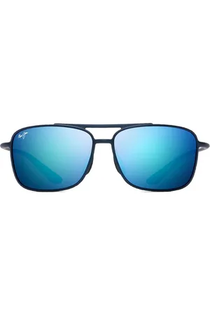 Maui Jim Sunglasses, male, , Size: 61 MM Square Polarized Mirror Sunglasses