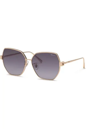 Chopard Sunglasses, female, , Size: 59 MM Rose Gold Smoke Gradient Sunglasses