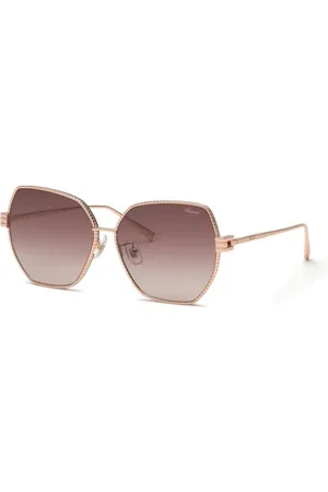 Chopard Sunglasses, unisex, , Size: 59 MM Copper Gold Sunglasses Brown Gradient Violet
