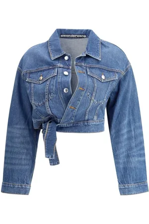 Alexander Wang Denim Jackets, female, , Size: S Denim Jacket with Tie Sash
