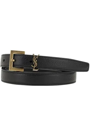 Saint Laurent Belts, male, , Size: 105 CM Logo Leather Belt