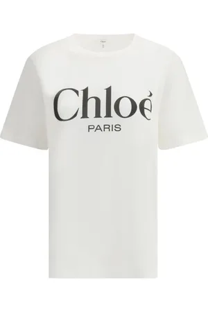 Chloé T-Shirts, female, , Size: XS Monogram Cotton T-Shirt