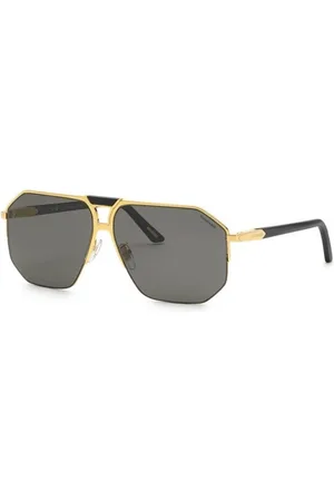 Chopard Sunglasses, male, , Size: 62 MM Gold Smoke Sunglasses