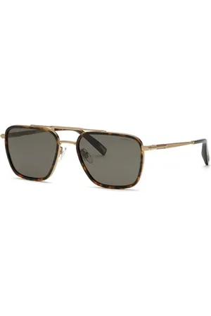Chopard Sunglasses, male, , Size: 57 MM Shiny Grey Gold Green Sunglasses