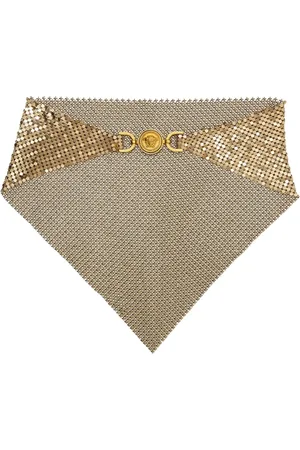 VERSACE Scarves, female, , Size: ONE SIZE Chainmail Pointed Silhouette Scarf