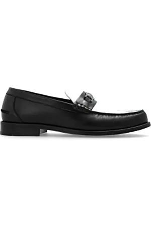 VERSACE Loafers, male, , Size: 10 US Classic Leather Loafer Shoes
