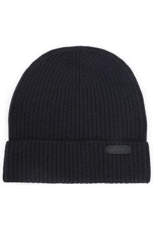 BRIONI Beanies, male, , Size: M Ribbed Knit Beanie Hat