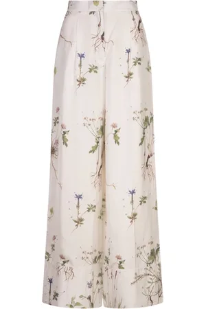 Erdem Wide Trousers, female, , Size: XS Printed Pyjama Trousers