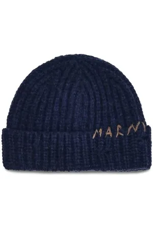 Marni Beanies, male, , Size: S Ribbed Wool Beanie Hat