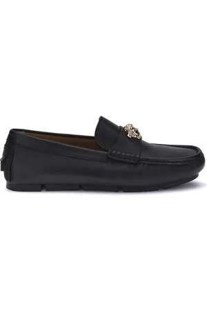 VERSACE Loafers, male, , Size: 10 US Driver Loafers with La Medusa Accessory