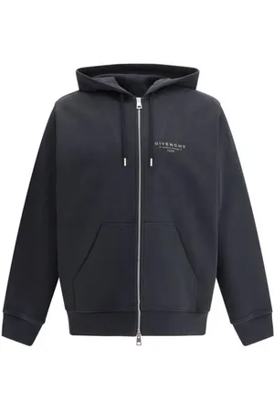 Givenchy Zip-throughs, male, , Size: L Logoed Hoodie with Double-Slider Zipper