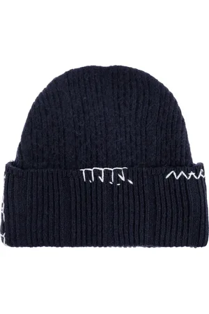 Marni Beanies, male, , Size: S Wool beanie with stitching