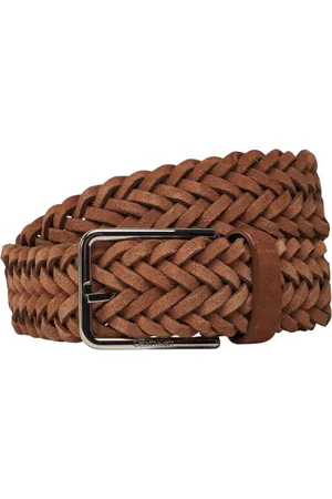 Calvin Klein Belts, male, , Size: 120 CM Braided Suede Leather Belt