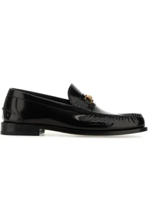 VERSACE Loafers, male, , Size: 9 1/2 US leather Medusa loafers