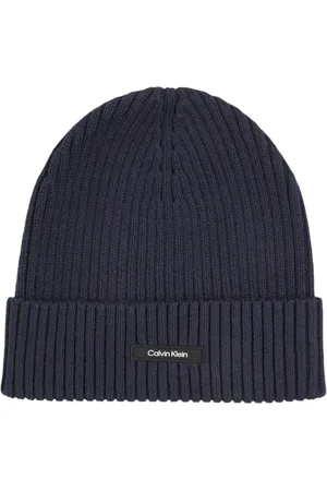 Calvin Klein Beanies, male, , Size: ONE SIZE Rib Knit Beanie Cap