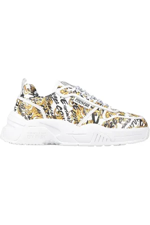 VERSACE Sneakers, female, , Size: 10 US White Low Top Sneakers