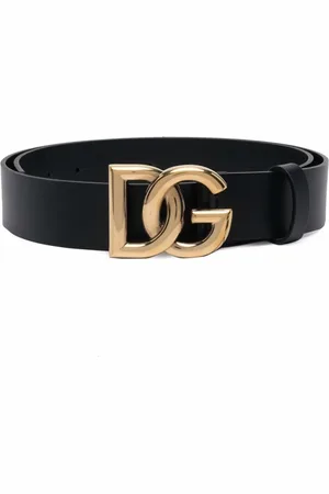 Dolce & Gabbana Belts, male, , Size: 100 CM Leather Belts with Gold-tone Hardware