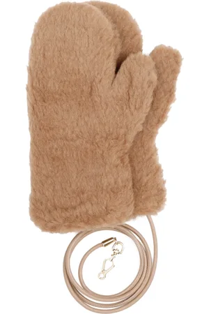 Max Mara Gloves, female, , Size: M/L Luxurious Camel Hair Gloves Aw25