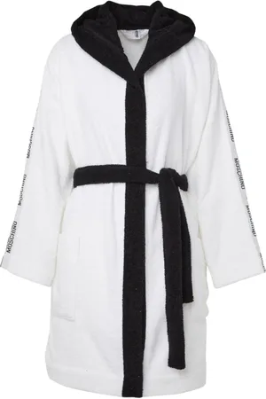 Moschino Robes, female, , Size: S Cotton Logo Double Underbear Sponge