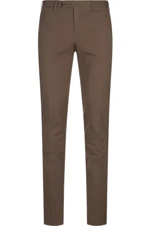 PT Torino Slim-fit Trousers, male, , Size: M Olive Stretch Gabardine Superslim Trousers
