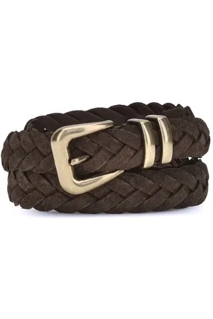 Brunello Cucinelli Belts, male, , Size: 95 CM Woven Leather Belt