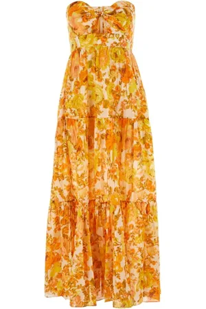 ZIMMERMANN Maxi Dresses, female, , Size: L Printed cotton Raie dress