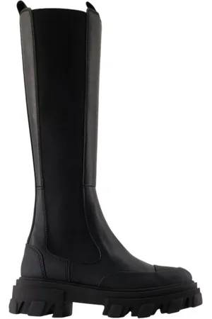 Ganni High Boots, female, , Size: 6 US Leather Chelsea Boots