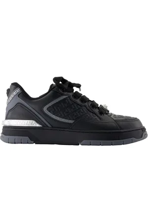 VERSACE Sneakers, male, , Size: 10 US Leather Sneakers - Smooth Calfskin