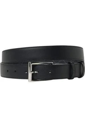 Gucci Belts, male, , Size: 100 CM Classic Leather Belt with Silver Buckle
