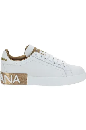 Dolce & Gabbana Sneakers, female, , Size: 9 1/2 US Portofino Sneakers with Embroidered Logo