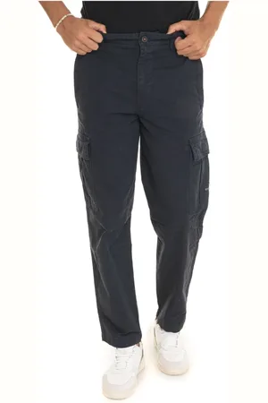 HUGO BOSS Straight Trousers, male, , Size: W34 Cargo Trousers with Large Side Pocket