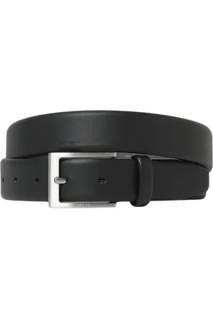 HUGO BOSS Belts, male, , Size: 100 CM Classic Leather Belt with Adjustable Buckle