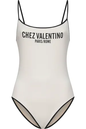 VALENTINO One-piece, female, , Size: M Pink Sea Clothing with VLogo Detail