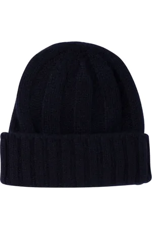 Beams Beanies, male, , Size: ONE SIZE Ribbed Cashmere Beanie Hat