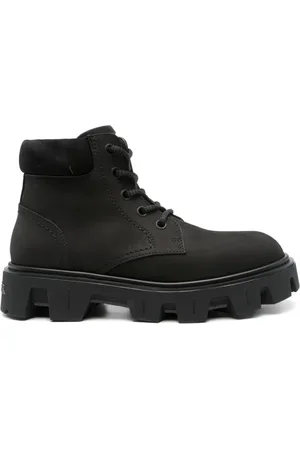Moncler Lace-up Boots, male, , Size: 9 US Suede Lace-up Boots with TPU Spoiler