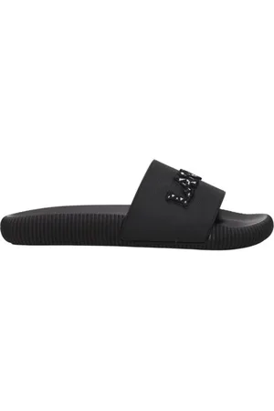 Lanvin Sliders, female, , Size: 6 US Stylish Cotton Slippers with Logo Design