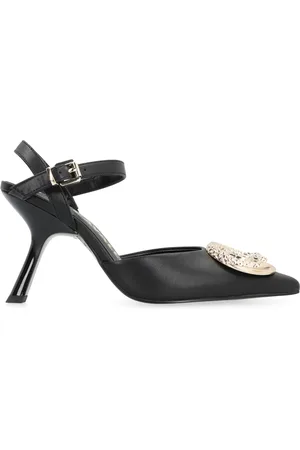Roberto Cavalli Pumps, female, , Size: 11 US Pointy Toe Heeled Sandals with Ankle Strap