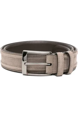 CANALI Belts, male, , Size: 100 CM Suede Belt with Pointed End