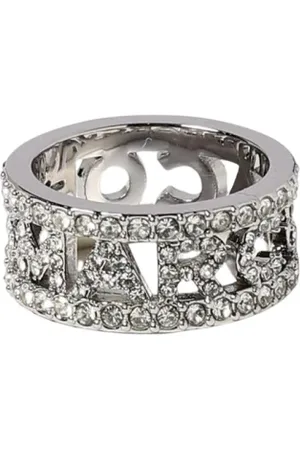 Marc Jacobs Rings, female, , Size: 45 MM Text Design Sparkling Stone Ring