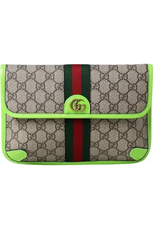Gucci Belt Bags, male, , Size: ONE SIZE Canvas Shoulder Bag in Green