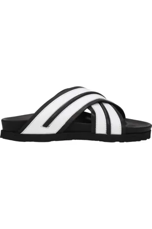 Palm Angels Sliders, female, , Size: 7 US Leather Open Toe Slippers
