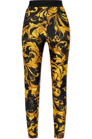 VERSACE Leggings, female, , Size: 2XS Leggings with Barocco print
