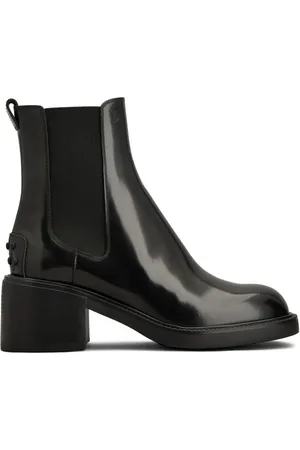 ショートブーツ・ブーティ TOD'S Chelsea ankle boots Woman BLACK Tod's Chelsea Boots in Leather