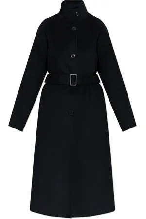 Emporio Armani Single-Breasted Coats, female, , Size: S Coat with a stand-up collar